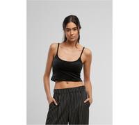 Urban Classics Damen Kurz-Samt-Top TB7115 Schwarz XL