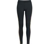 Urban Classics Side Striped Pattern Leggings Damen XS schwarz / hellbraun
