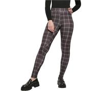 Leggings URBAN CLASSICS "Urban Classics Damen Ladies Soft AOP Leggings", Damen, Gr. S, US-Größen, schwarzcheck, 85% Polyester, 15% Elasthan, skinny fit, Hosen Leggings (91501861-S) schwarzcheck