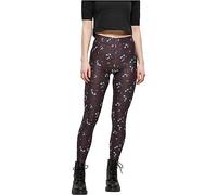 Urban Classics Damen Ladies Soft AOP Leggings, blackfloret, XS