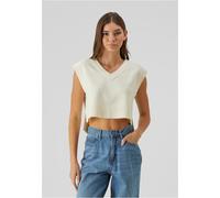 Steppweste URBAN CLASSICS "Urban Classics Ladies Soft Knit Pullunder", Damen, Gr. M, sandweiß, 76% Polyester, 10% Polyacryl, 8% Polyamid, 6% Elasthan, Westen Steppweste (57315647-M) sandweiß