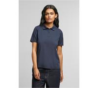 Poloshirt URBAN CLASSICS "Urban Classics Ladies Sorona Polo Tee", Damen, Gr. XS, navy, 70% Baumwolle, 30% Polyester (Sorona), unifarben, normal, amerikanischer Ausschnitt, Shirts (59715945-XS) navy