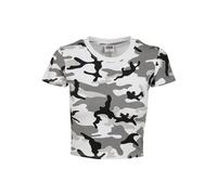 Urban Classics Damen Ladies Stretch Jersey Cropped Tee T-Shirt, per Pack Mehrfarbig (snowcamo 00787), Large (Herstellergröße: L)