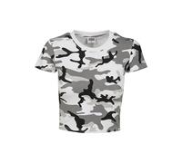 Urban Classics Damen Cropped-Tee TB2755 – Stretch-Jersey – Snow Camo – Größe XS