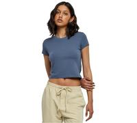 Urban Classics Damen Ladies Stretch Jersey Cropped Tee T-Shirt, vintageblue, XS