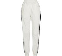 Stoffhose URBAN CLASSICS "Urban Classics Damen Ladies Striped Crinkle Pants" Gr. XL, US-Größen, weiß (white, black) Damen Hosen (37407736-XL) white, black