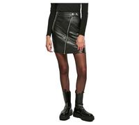 Urban Classics Ladies Synthetic Leather Biker Skirt in Gr. XL in Schwarz