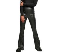 Urban Classics Damen Ausgestellte Hose Synthetisches Leder Schwarz Größe L