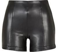 Stoffhose URBAN CLASSICS "Urban Classics Damen Ladies Synthetic Leather Shorts" Gr. 5XL, US-Größen, schwarz (black) Damen Hosen (89154441-5XL) black