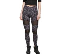 Urban Classics Damen Ladies Tech Mesh AOP Leggings, blackpaisley, XL