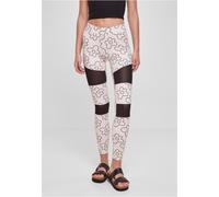 Urban Classics Damen Ladies Tech Mesh AOP Leggings Softseagrassflower-XL