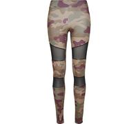 Urban Classics Damen Ladies Tech Mesh Leggings, Redwood camo, L