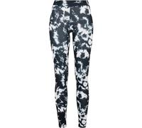 Urban Classics Ladies Tie Dye Legging Damen-Leggings - schwarz weiß L