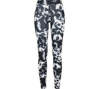 Urban Classics Damen Ladies Tie Dye Leggings, Black/White, M