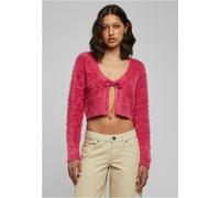 Urban Classics Damen Strickjacke Tied Cropped Feather Cardigan hibiskuspink Gr. L