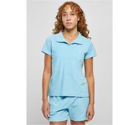 Urban Classics Damen Polo Shirt Ladies Towel Polo Tee balticblue S