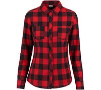 Urban Classics Damen Bluse schwarz / feuerrot, Größe XL, 3904967 Schwarz / Feuerrot XL