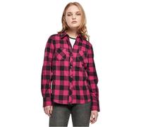 Urban Classics Ladies Turnup Checked Flanell Shirt in Gr. L in Violet