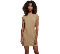 Urban Classics Ladies Turtle Extended Shoulder Dress in Gr. XS in Khaki