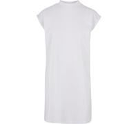 Urban Classics Damen Kleid Turtle Extended Shoulder - Baumwolle, Stehkragen, Regular Fit, Weiß 5XL