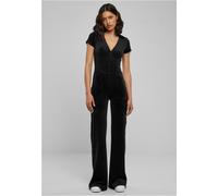 Urban Classics Ladies Velvet Jumpsuit in Gr. 4XL in Schwarz