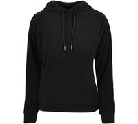 Kapuzenpullover URBAN CLASSICS "Urban Classics Damen Ladies Velvet Rib Hoody", Damen, Gr. M, schwarz, 97% Polyester, 3% Elasthan, unifarben, casual, loose fit, ohne Ausschnitt, Langarm, Pullover (6471