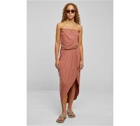 Urban Classics Damen Kleid Ladies Viscose Bandeau Dress Terracotta 3XL