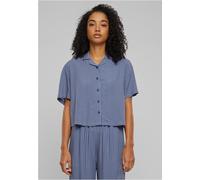 Urban Classics Damenbluse – Ladies Viscose Resort Shirt – Kurzarm, Loose Fit – vintagebluepinstripe S