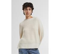 Rundhalspullover URBAN CLASSICS "Urban Classics Ladies Wide Basic Oversized Sweater", Damen, Gr. L, sandweiß, 100% Polyacryl, unifarben, oversize, Rundhals, Pullover Rundhalspullover (75885565-L) sand
