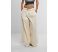 Bequeme Jeans URBAN CLASSICS "Urban Classics Ladies Wide Leg Light Denim Pants", Damen, Gr. 30, Normalgrößen, sandweiß, 100% Baumwolle, unifarben, Jeans (24455856-30) sandweiß