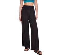 Urban Classics Ladies Wide Leg Viscose Pants Frauen Stoffhose schwarz