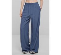 Urban Classics Ladies Wide Leg Viscose Pants in Gr. L in Blau