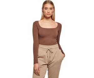 Urban Classics Damen Langarm-Body aus Bio-Baumwolle bark S