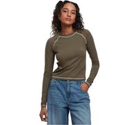 Urban Classics Damen Ladies Contrast Jersey Longsleeve TB7730 Olive-M