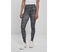 Urban Classics Leggings Damen Ladies AOP schwarz-weiß US-Größen 4XL