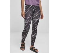 Urban Classics Ladies AOP Geometric Leggings Damen-Leggings - schwarz weiß 3XL