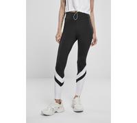 Urban Classics Damen Leggings Ladies Arrow High Waist Leggings Black/White-5XL