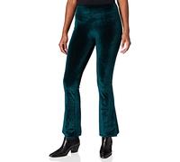 Urban Classics Damen Leggings Ladies High Waist Velvet Boot Cut Leggings Teal 4XL