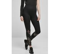 Urban Classics Damen Leggings Ladies Highwaist Lace Inset Leggings Black-S