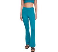 Urban Classics Ladies Recycled High Waist Flared Leggings in Gr. XXL in Blau