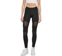 Leggings URBAN CLASSICS "Urban Classics Damen Ladies Tech Mesh 2-Pack" Gr. 3XL, US-Größen, schwarz (black, black) Damen Hosen (36465867-XXXL) black, black