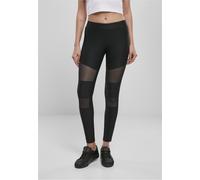 Urban Classics Damen Leggings TB4000 Tech Mesh Rib Schwarz Größe XS