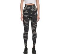 Urban Classics Damen Leggings Ladies High Waist Tech Klassische Hose, Dark camo, XL