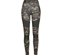 Urban Classics Camo Tech Mesh Leggings S Khaki / Beige Green