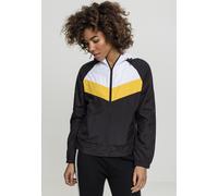 Urban Classics Damen Ladies 3-Tone Windbreaker Jacke, Mehrfarbig (Black/White/Chromeyellow 01302), X-Large (Herstellergröße: XL)