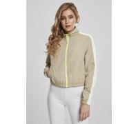 Urban Classics Damen Leichte Jacke Ladies Short Piped Track Jacket Darkshadow/Electriclime-S