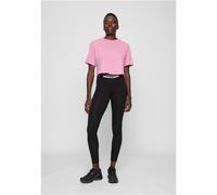 Urban Classics Damen Leggings – Ladies Logo, 95% Baumwolle/5% Elasthan, schwarz, Gr. S