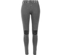 Urban Classics Damen Ladies Cutted Knee Leggings TB1276, color:acid black, size:M