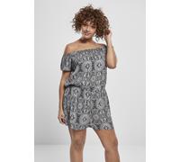 Urban Classics Damen Overall Ladies AOP Off Shoulder Short Jumpsuit TB3433 Bandana-4XL