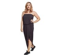 Urban Classics Damen Kleid Viskose Bandeau ärmellos lang Schwarz 5XL